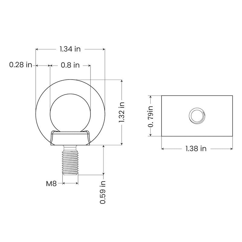[Australia - AusPower] - 4 Pack Shoulder Eye Bolt, Heavy-Duty Stainless Steel Eye Bolt tie Down Anchoring kit Lifting Ring Threaded Eyebolts with Washer and Nuts Set Muti-Function Model 1 