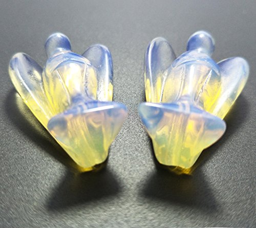 Mina Heal Opalite Pocket Guardian Angel Figurines, Set of 2 Rose Quartz