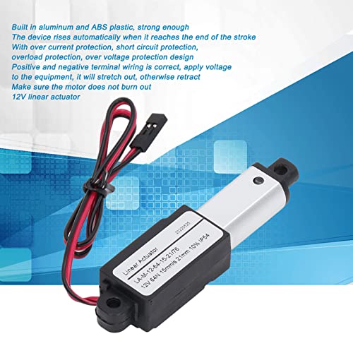 Mini Linear Actuator 21mm Stroke Electric Micro DC Motor Aluminum Alloy Compact Design with Mounting Brackets for DIY Automation Projects