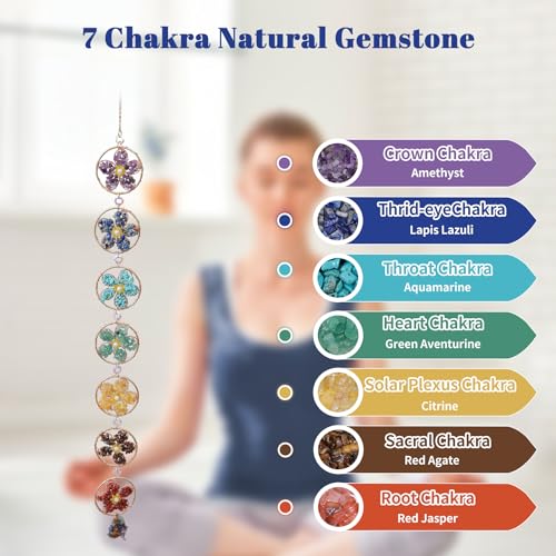 Sunflower Crystal Hanging Decor Chakra Crystal Wall Hanging Decoration 7 chakra flower