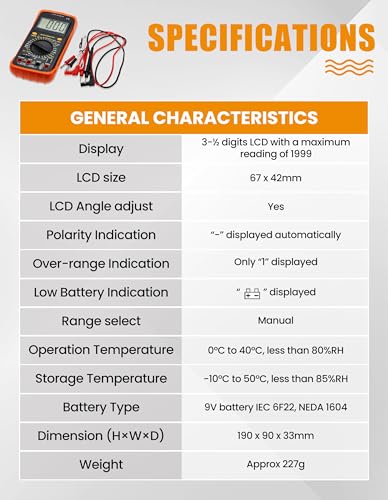 AMTAST digital multimeter tester for electrical applications, Model 1 multi tester