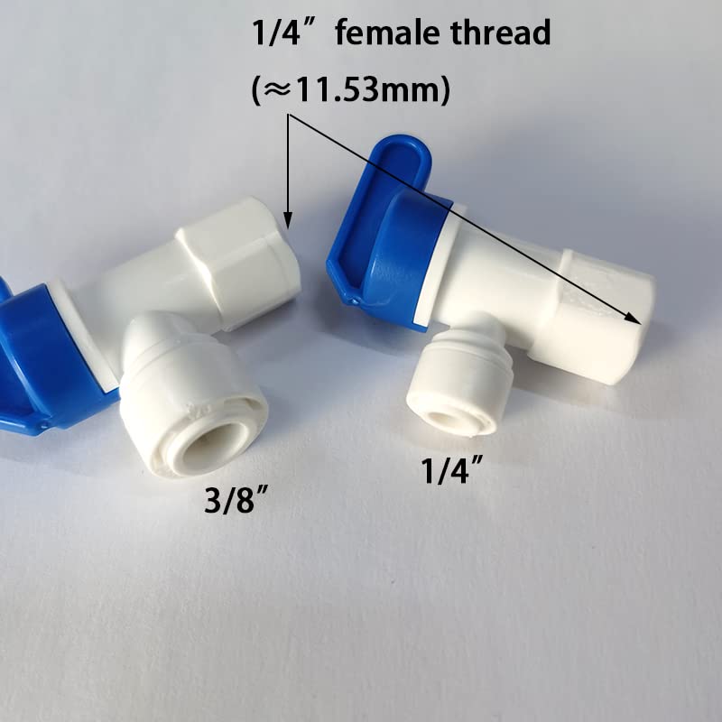 [Australia - AusPower] - Malida Tank Ball Valve 1/4" FPT by 1/4",3/8" OD Tubing quick connector for RO Water Reverse Osmosis Filter system set of 4 