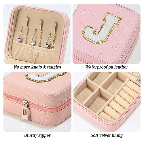 Parima Gifts for Girls - Jewelry Box for Girls Fashion, Travel Jewelry Case Organizer Box for Teen Girl Gifts | Birthday Gift - Letter G, Pink