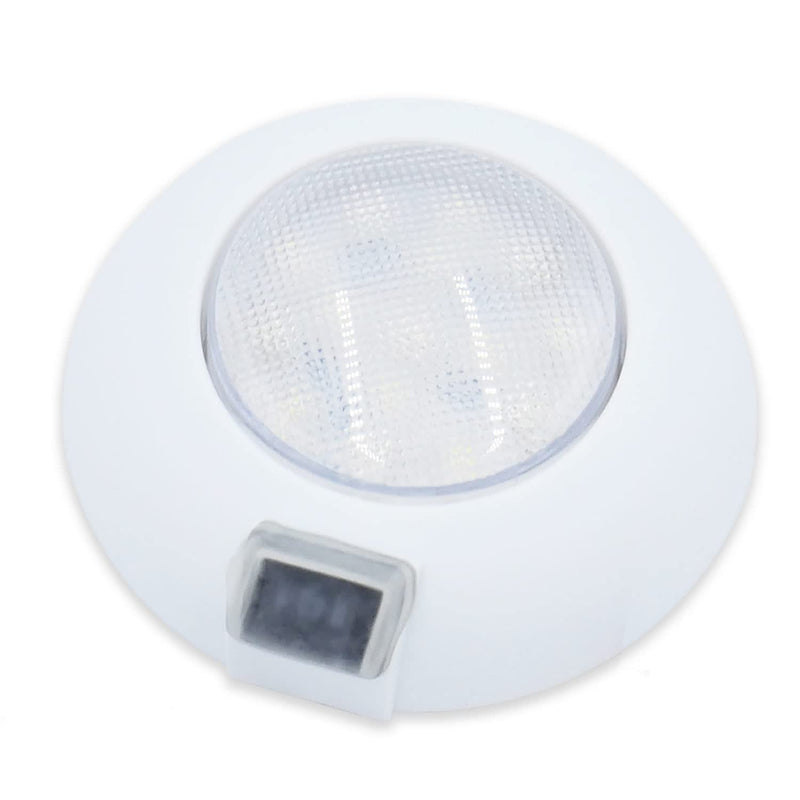 T-H Marine Easy Mount LED Dome Light with Switch - 12V Waterproof Dual Color LED Dome Light - Surface Mount for Boat & RV - 4 Inch Compact Design for Energy-Efficient Interior Lighting - Red/White