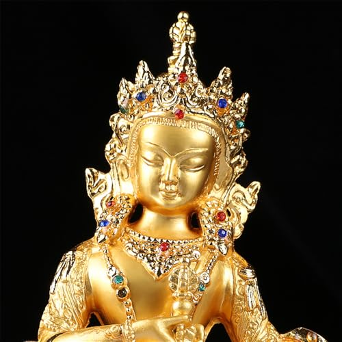 Vajrasattva 14.5cm Gold Buddha Alloy Metal Buddhist Sculpture Suppliers Home/Office Decorate Statue Craft Antique