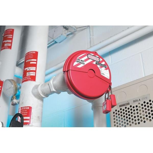 [Australia - AusPower] - Master Lock 480 Lockout Tagout Rotating Gate Valve Lockout For 1" - 3" Valve Handle Diameters 1-3 in. valve diameter 