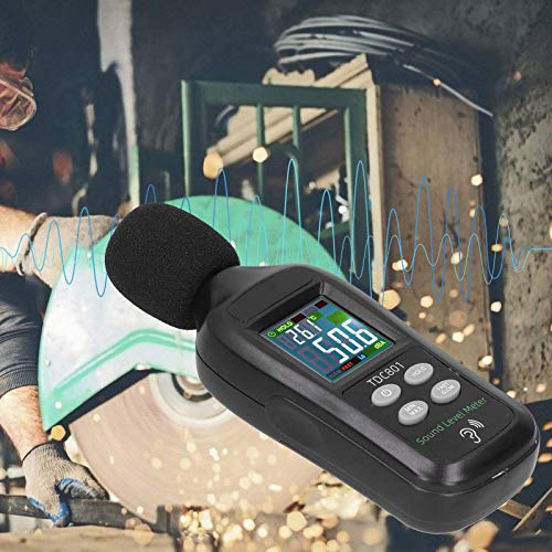Decibel Meter, Digital Sound Level Meter Reader with 35 to 135 dB Noise Tester, Digital LCD Sound Level Meter with Noise Measurement