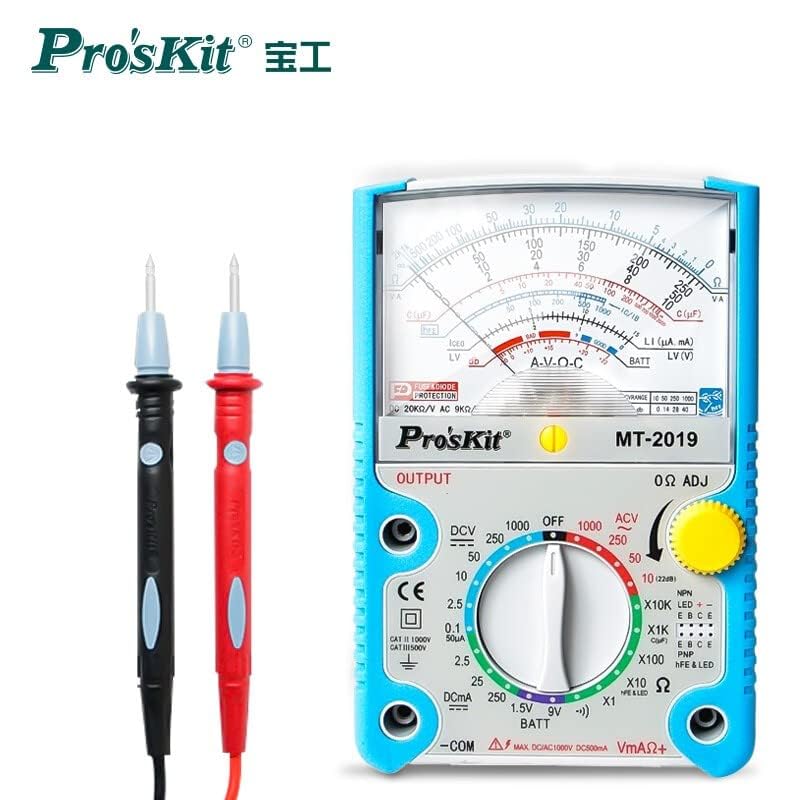 [Australia - AusPower] - MT-2019 Protective Function Analog Multimeter Safety Standard Professional Ohm Test Meter Tester Analog 