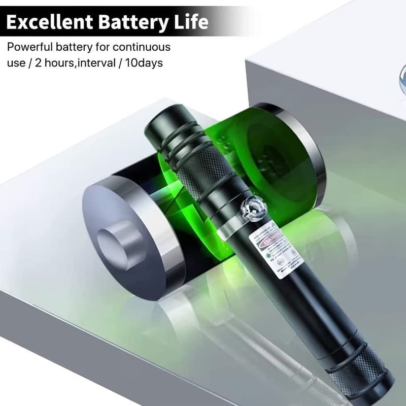 [Australia - AusPower] - Cowjag Long Range Green Laser Pointer, 2000 Metres Laser Pointer High Power Pen, Green Lazer Pointer Rechargeable for Hiking, Cat Laser Toy USB Charge(Green Light) 