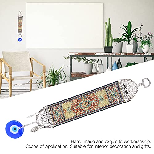 Evil Eye Decorations for Home, Hamsa Hand Amulet Pendant Exquisite Evil Eye Carpet Decor for Gifts Home Decoration(A)