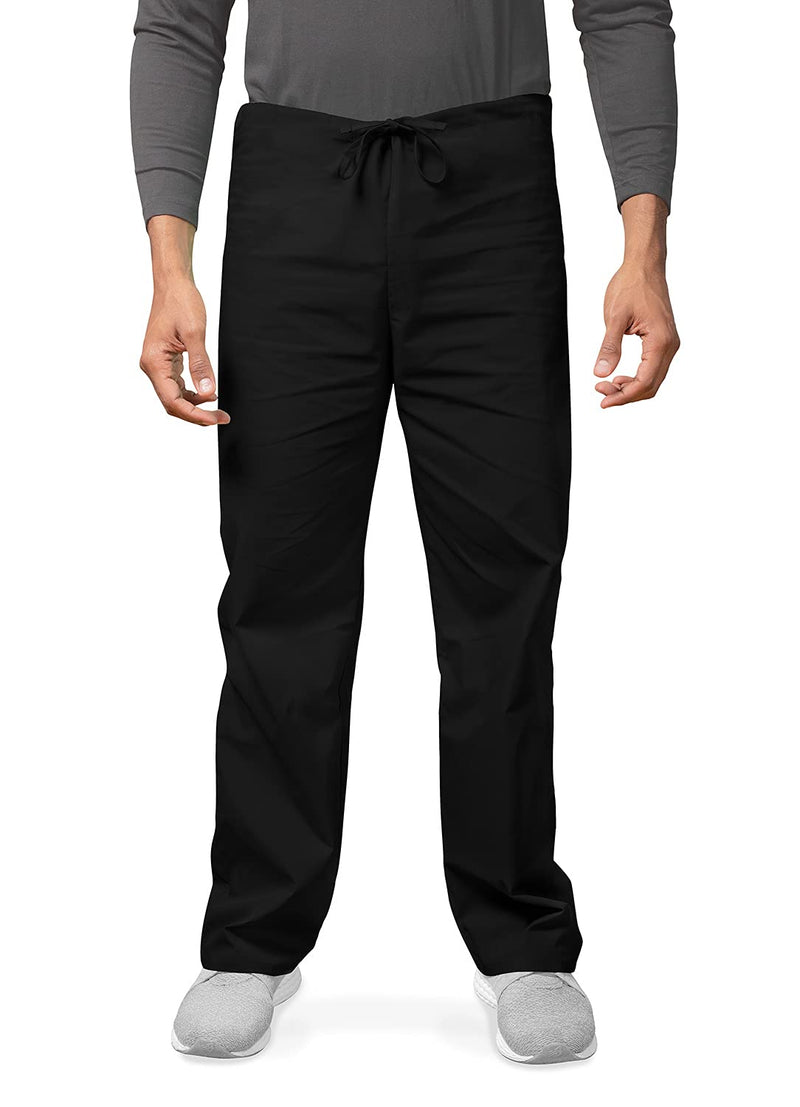 [Australia - AusPower] - Adar Universal Unisex Scrubs - Unisex Drawstring Scrub Set Medium Black 