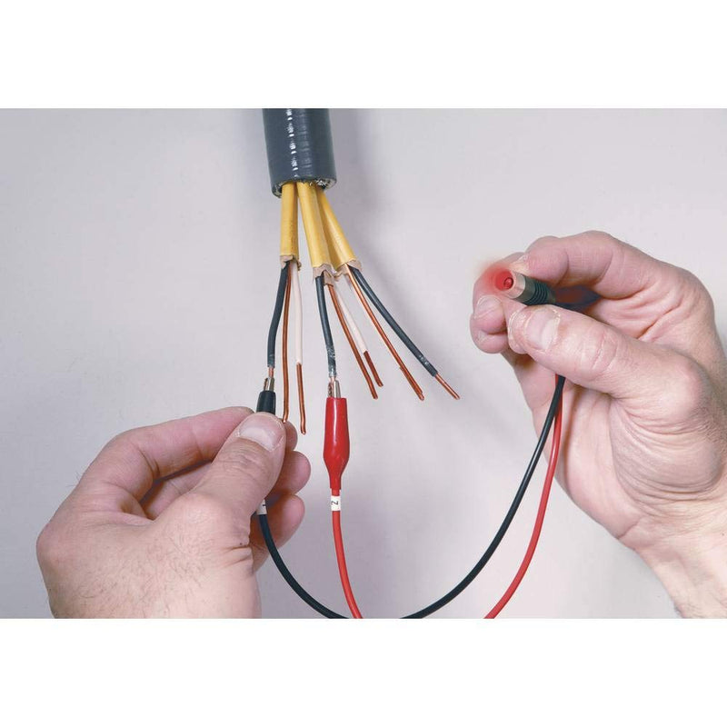 Extech CT20 Continuity Tester with Remote and Local Test, Acoustic Signal, LED Display, Long Line Range, Cable Fault Diagnostic, Ideal for Electricians & Installers | Removable remote probe, one-person cable test, LED and acoustic sound, crocodile clip...