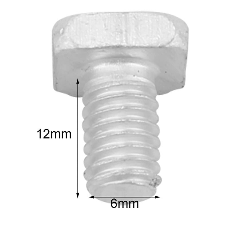 [Australia - AusPower] - Liineparalle 50Pcs Aluminium M6X12 Bolts+ 50Pcs M6 Nuts, Nut & Bolt Tool Assortment Sets for Outdoor Plant Gardening Greenhouse 