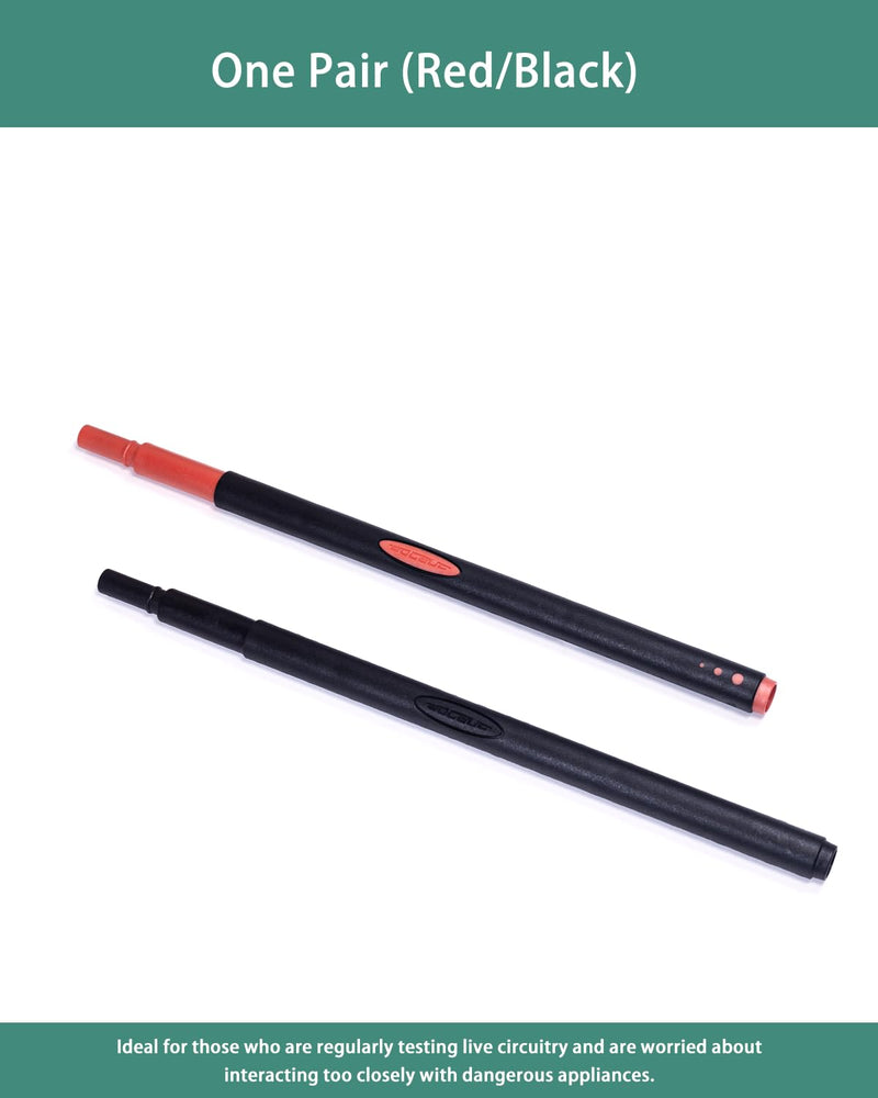 [Australia - AusPower] - Multimeter Leads, Test Probe Extenders Kit, Extenders Fits Between Modular Test Probes& Leads(2 PCS, Black and Red) BC5540200 