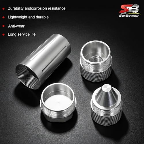 SerBeggor 1.375-inch cone-shaped aluminum alloy sealed end caps for Kenworth, Peterbilt, Volvo and other trucks, 12-piece set