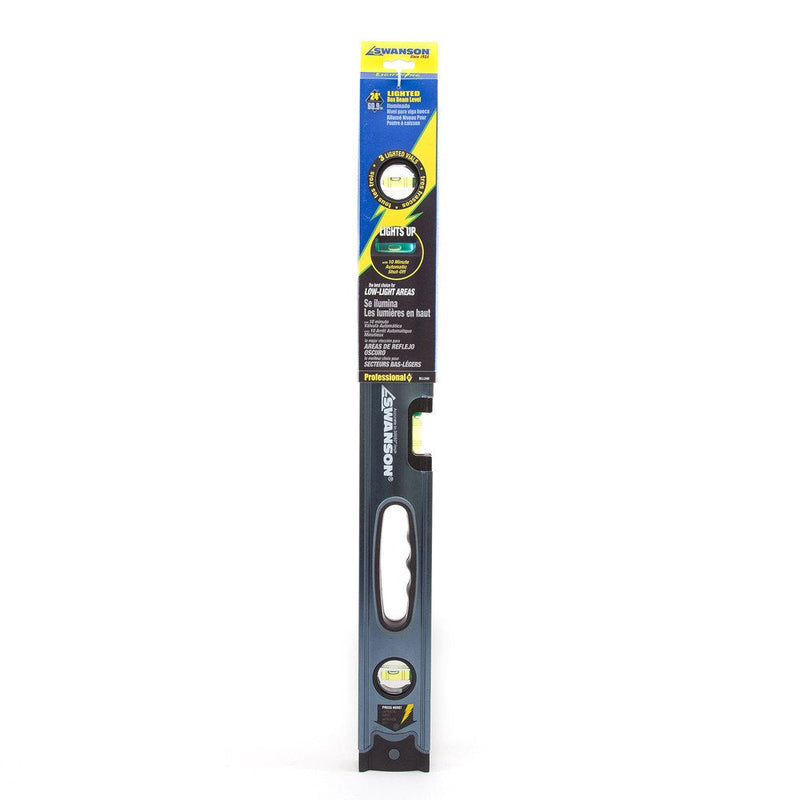 [Australia - AusPower] - Swanson Tool Co BLL240 24 In. Lightning® LED Box Beam Level—Pro Series 24" Lighted Box Beam Level 24" (inches) 