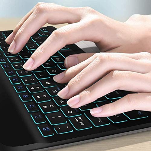 [Australia - AusPower] - BoxWave Keyboard Compatible with Samsung Galaxy Tab A7 (7.0 in) - SlimKeys Bluetooth Keyboard - with Backlight, Portable Keyboard w/Convenient Back Light - Jet Black 