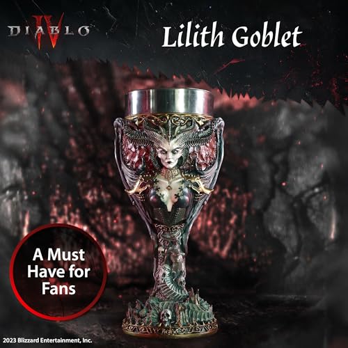 Nemesis Now Diablo IV Lilith Goblet, 19.5cm, Officially Licensed, Hand-Painted and Giftable, Premium Quality Collectible Chalice
