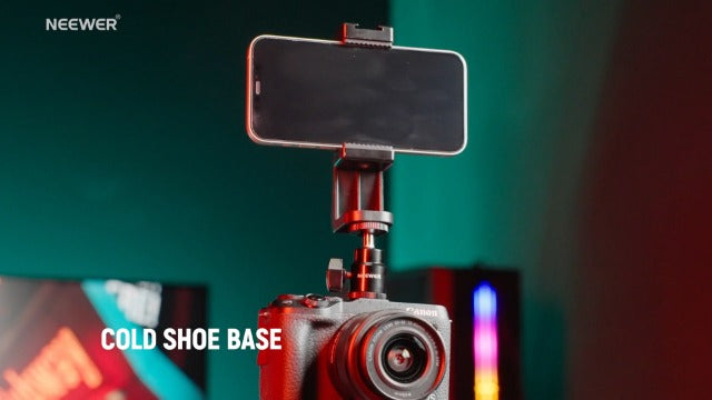 Neewer Mini Ball Head with Cold Shoe & 1/4” Screw, 2 Pack, 360° Swivel 90° Tilt Ballhead Camera Mount Hot Shoe Adapter for Camera, Camcorder, Smartphone, LED Video Light, Microphone, Ring Light, ST17 ST17（2-Pack）