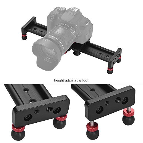 Andoer 30cm/12inch Aluminum Alloy Camera Track Slider Video Stabilizer Rail for DSLR Camera Camcorder DV Film Photography, Load up to 11Lbs