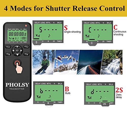 PHOLSY Wireless Timer for Sony Remote Control with Intervalometer HDR