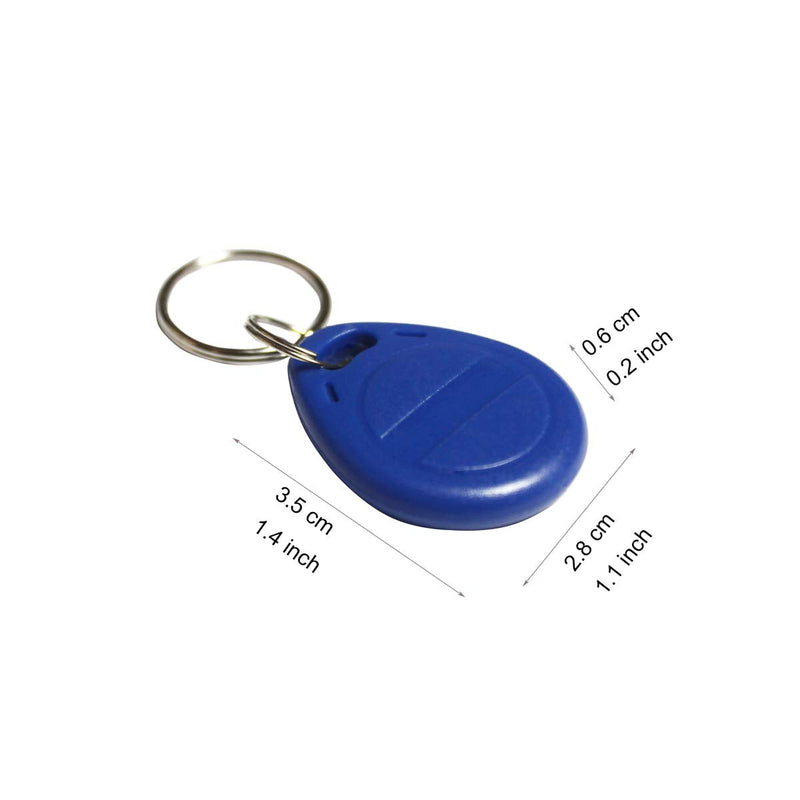 [Australia - AusPower] - 10 PCS Writable 125kHz RFID Key Fob Proximity ID Card Token Tag Rewritable T5577 Universal Blue Fobs 