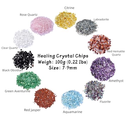 Natural Polished Apatite Tumbled Chips Crushed Crystal Stone, 7-9mm Healing Crystal Chips Bulk Healing Reiki Crystal Stones for Jewelry Making Home Decoration