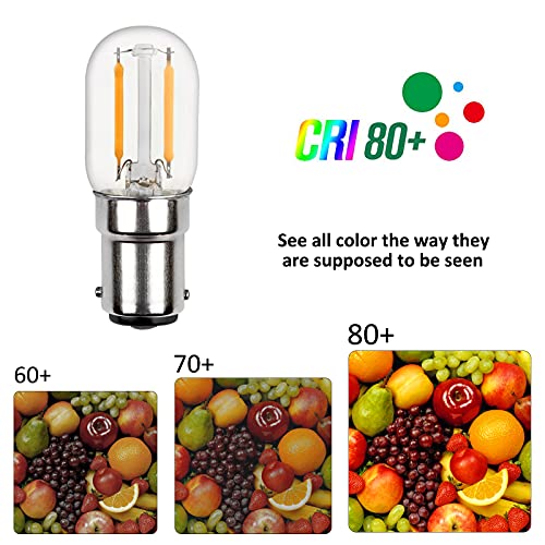 Akynite Bulb B15d LED 230 V for Sewing Machine, Double Contact, 2 W LED Replaces Incandescent Bulbs B15 15 W, Cool White 6000 K, 150 LM, Not Dimmable, Bayonet B15d Small Bulb, Set of 2 B15d Cool White