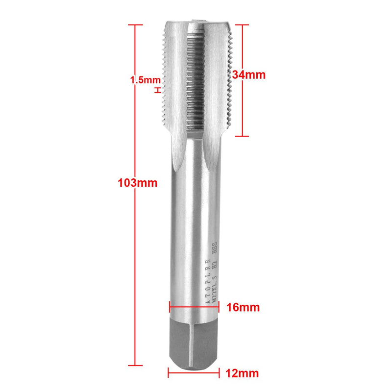 [Australia - AusPower] - ATOPLEE Metric Tap HSS 6542 Right Hand Tap (M22 x 1.5) M22 x1.5 