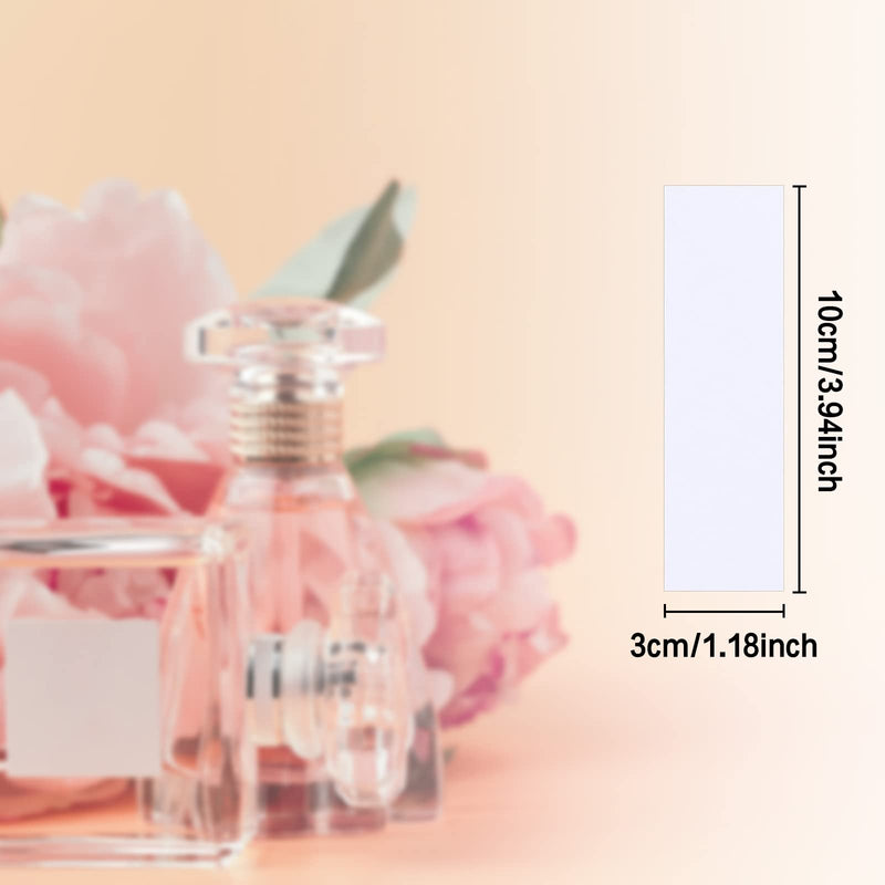 [Australia - AusPower] - Landhoow 400 Pcs Perfume Essential Oils Tester White Test Strips Testing Perfume Paper Strips Testers Strips for Essential Oil Scent Fragrance Widened 3.94 x 1.18 Inches 