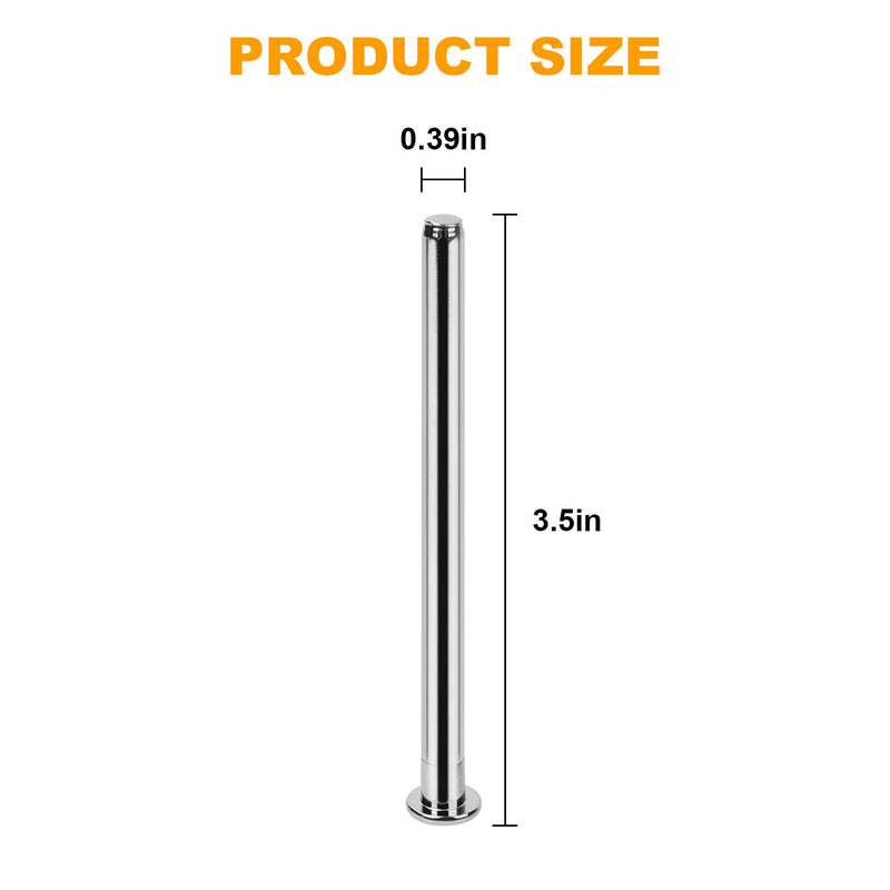 [Australia - AusPower] - Hinge Pins for Doors 3.5'' Stainless Steel Door Hinge Pins Silver (6 pcs) 
