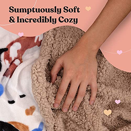 Horse Blanket for Girls, 50x60 Soft and Cozy Horse Throw Blanket for Girls