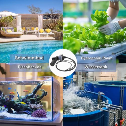 4 x Level Switch, Side-Mounted Horizontal Float Switch, Liquid Float Switch, Water Level Sensor, Liquid Float Switch for Tank, Pool, Horizontal, Aquarium
