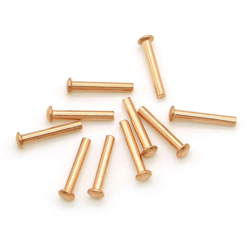 [Australia - AusPower] - 100 Pieces Round Head Solid Rivets Fasteners Copper Rivets (M2x12) M2x12 