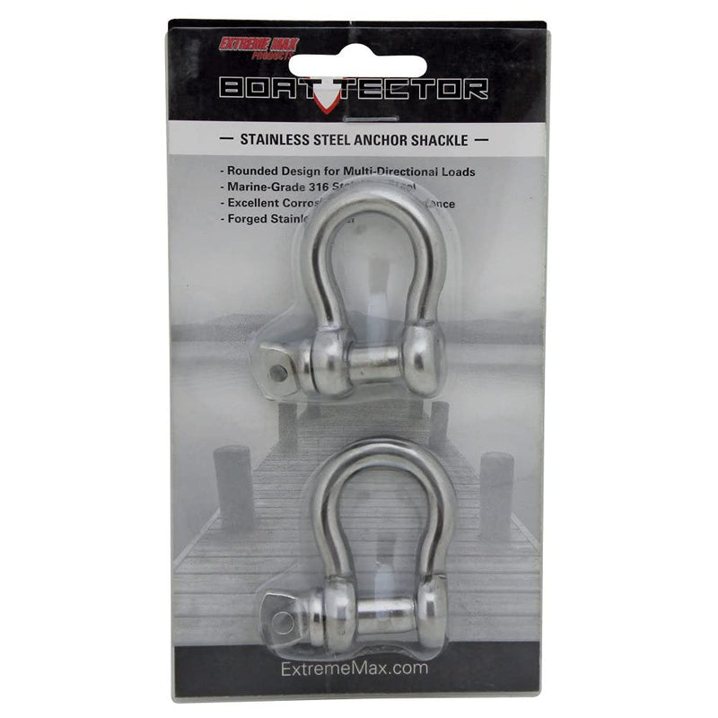 Extreme Max 3006.6614 BoatTector Stainless Steel Marine Anchor Shackle - 5/16"