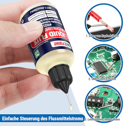 Liquid Flux Soldering, Rosin Soldering Flux, No Clean Liquid Soldering Tool, SMD Solder Flux (30 ml / 1 oz.) #923 1 Stück