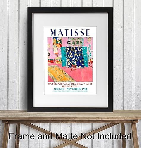 Matisse Aesthetic Wall Art 11x14 - Mid Century Modern Minimalist Abstract Print for Bedroom, Living Room Decor - Contemporary Museum Pictures - Womens Home Decor - Gallery Wall Art Poster 11"L x 14"W