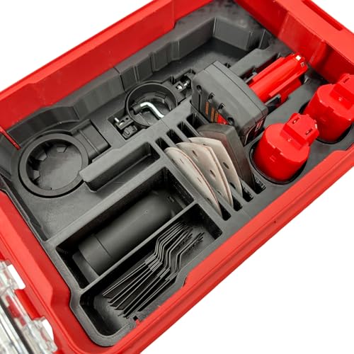 Generic tool tray insert for Milwaukee M12 oscillating multi-tool 2526-20 and Packout compact organizer storage