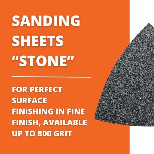 Fein 320 grit sanding sheets for natural and artificial stone, 50-pack