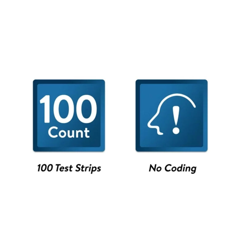 [Australia - AusPower] - Prime Blood Glucose Test Strips | Blood Glucose Test Strips | Test Strips for Diabetes | Blood Sugar Test Strips | Diabetic Test Strips | Prime Test Strips 100 Count + STS Sticker. 100 Count (Pack of 1) 