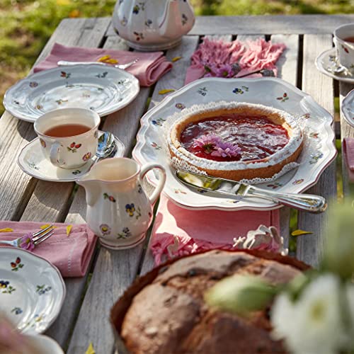 Villeroy & Boch Petite Fleur Breakfast/Soup Cup Saucer, 6.5 in, Premium Porcelain, Made in Germany, Multicolored