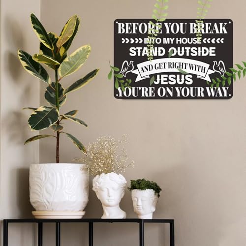 Pray to Jesus Metal Tin Sign Christian Metal Tin Sign Inspirational Quotes Bible Verse Sign Faith Pictures Religious Scripture Tin Sign Prints Posters for Living Room Bedroom 8x12 Inch Pray to Jesus