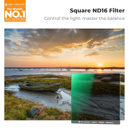 K&F CONCEPT 100x100mm Square ND16 Neutral Density Filter ND