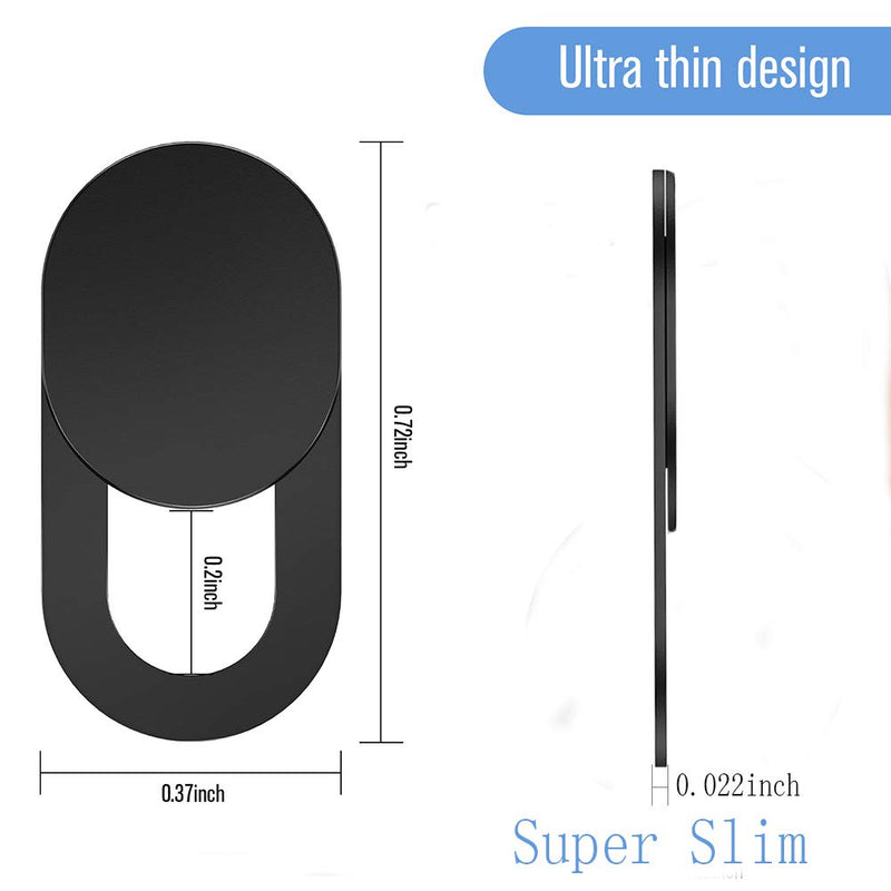 [Australia - AusPower] - Webcam Cover Slide,[6 Pack] Ultra-Thin Laptop Web Camera Cover Compatible with MacBook,Laptop,PC,Computer,iMac,iPad, iPhone Cell Phone etc. 0.022in Thick Web Blocker Protect Your Privacy and Security 3Pack White 3Pack Black 