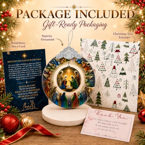 Nativity Christmas Ornament 2026, Christian Gifts for Women