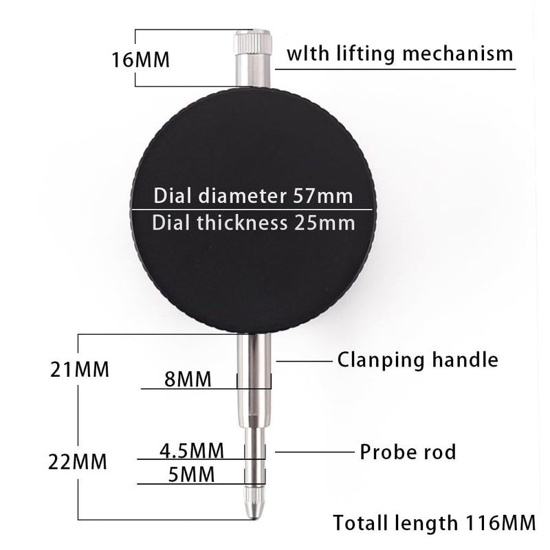 [Australia - AusPower] - Digital Dial Indicator Digimatic Indicator 0.001mm/0.00005inch 0-12.7mm Test Range, IP54 Waterproof and Dust Proof 