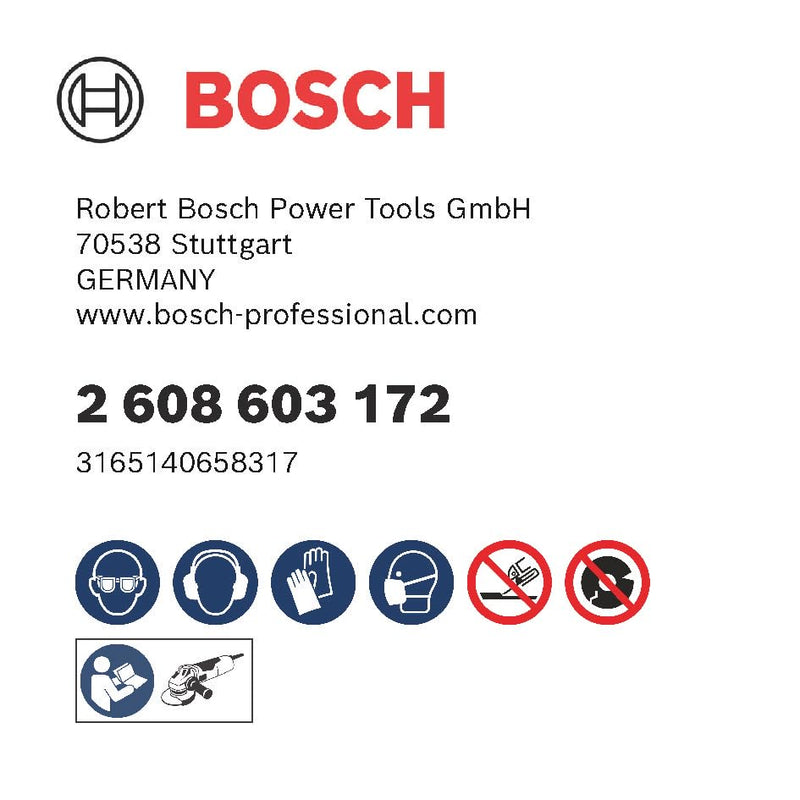 [Australia - AusPower] - Bosch 2608603172 Standard for INOX Straight Cutting disc Ø 115 mm Diameter: 125 mm 