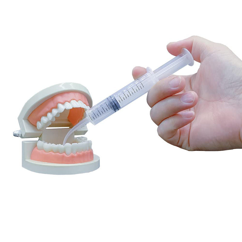 [Australia - AusPower] - Wisdom Teeth Syringe, 5 Pack Irrigation Dental Syringes with Measure Scale & Curved Tip for Dental Care Liquid Oral Tonsil Stone Curved-with Measurement 