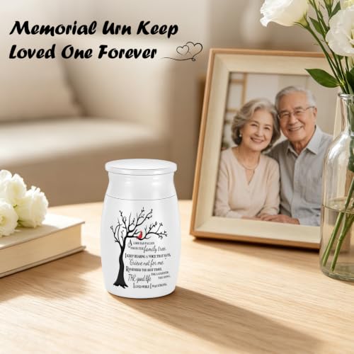 SOITIS 2.7" Aluminum Keepsake Mini Urns for Human Ashes Small Urn for Ashes Tree