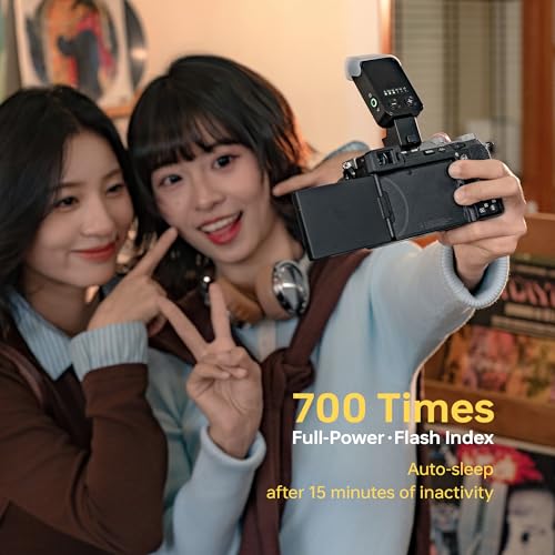 VILTROX Vintage Z2 Mini TTL On-Camera Flash for Canon, GN6 Hot Shoe Speedlite, 5-Step Manual Power Control, 700 Full-Power Flashes 10Ws, Detachable Softbox（Black） Vintage Z2-C Flash
